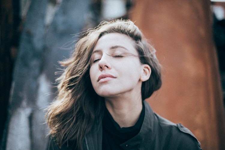 stock image of a woman's face and nose