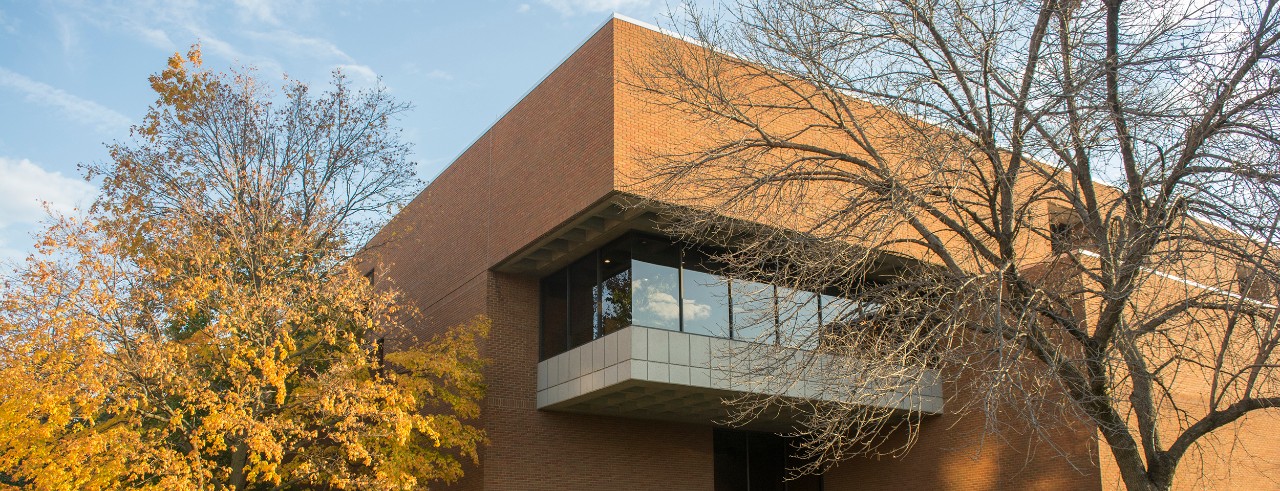 Campus building with trees