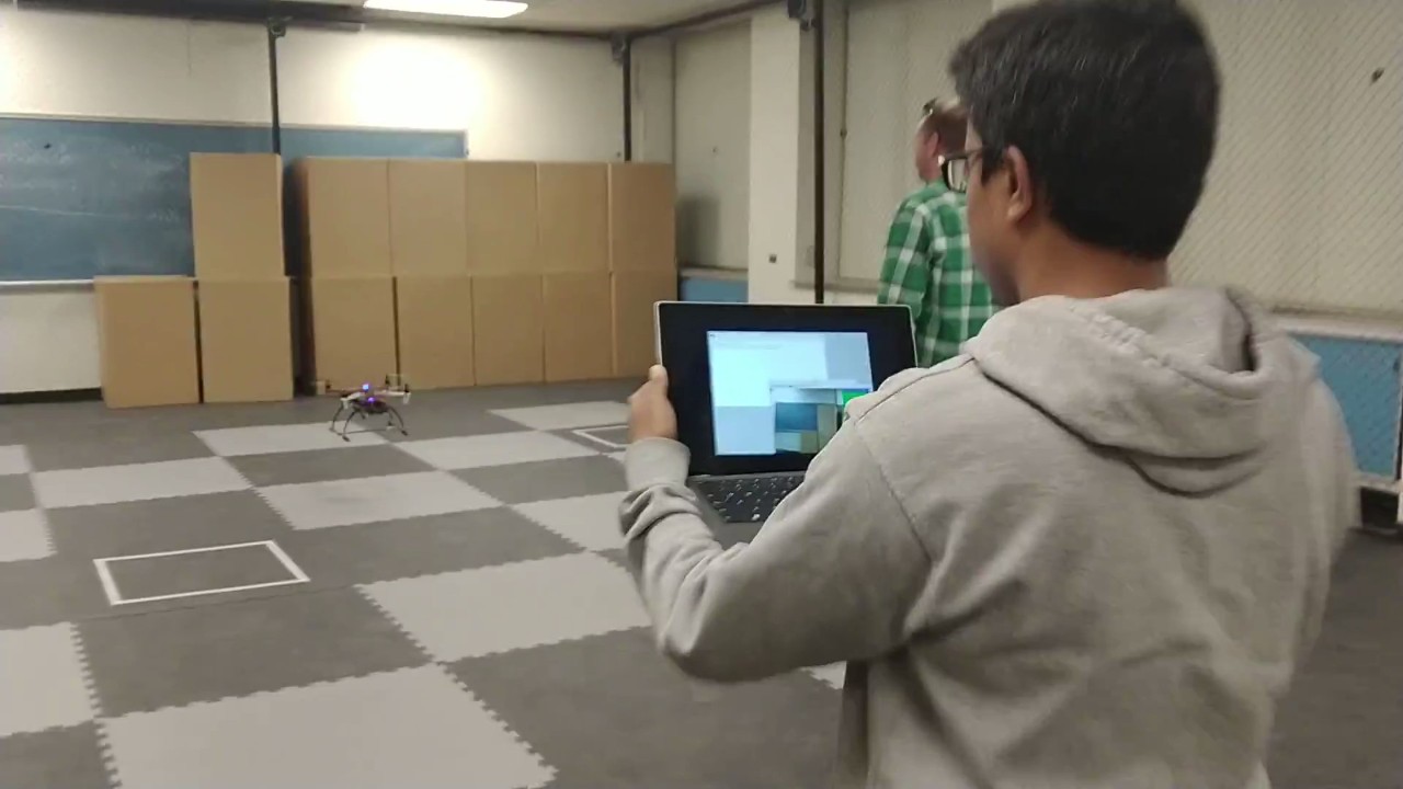 Aditya Deshpande conducts research on a drone.