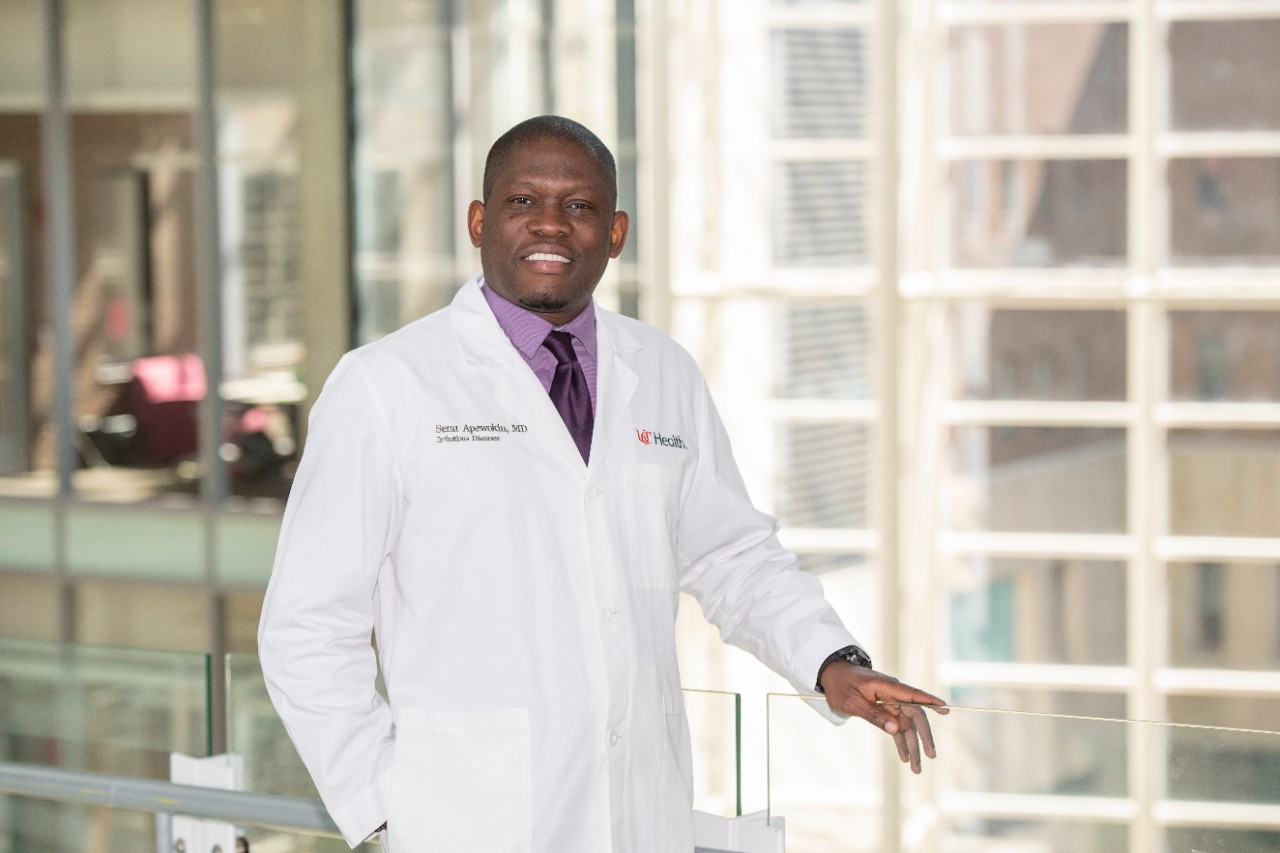 Senu Apewokin, MD, on bridge.