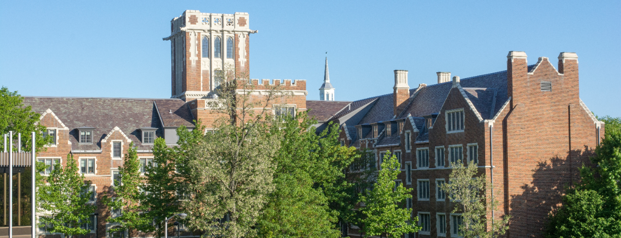 A photograph of Memorial Hall in the CCM Village.