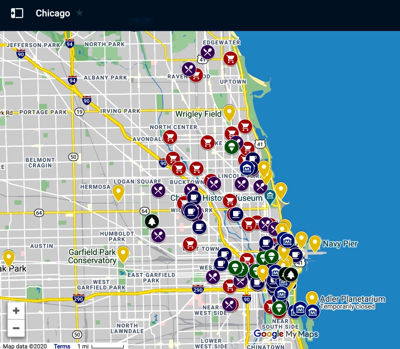 Graphic of a map of Chicago showing available housing locations around the city.