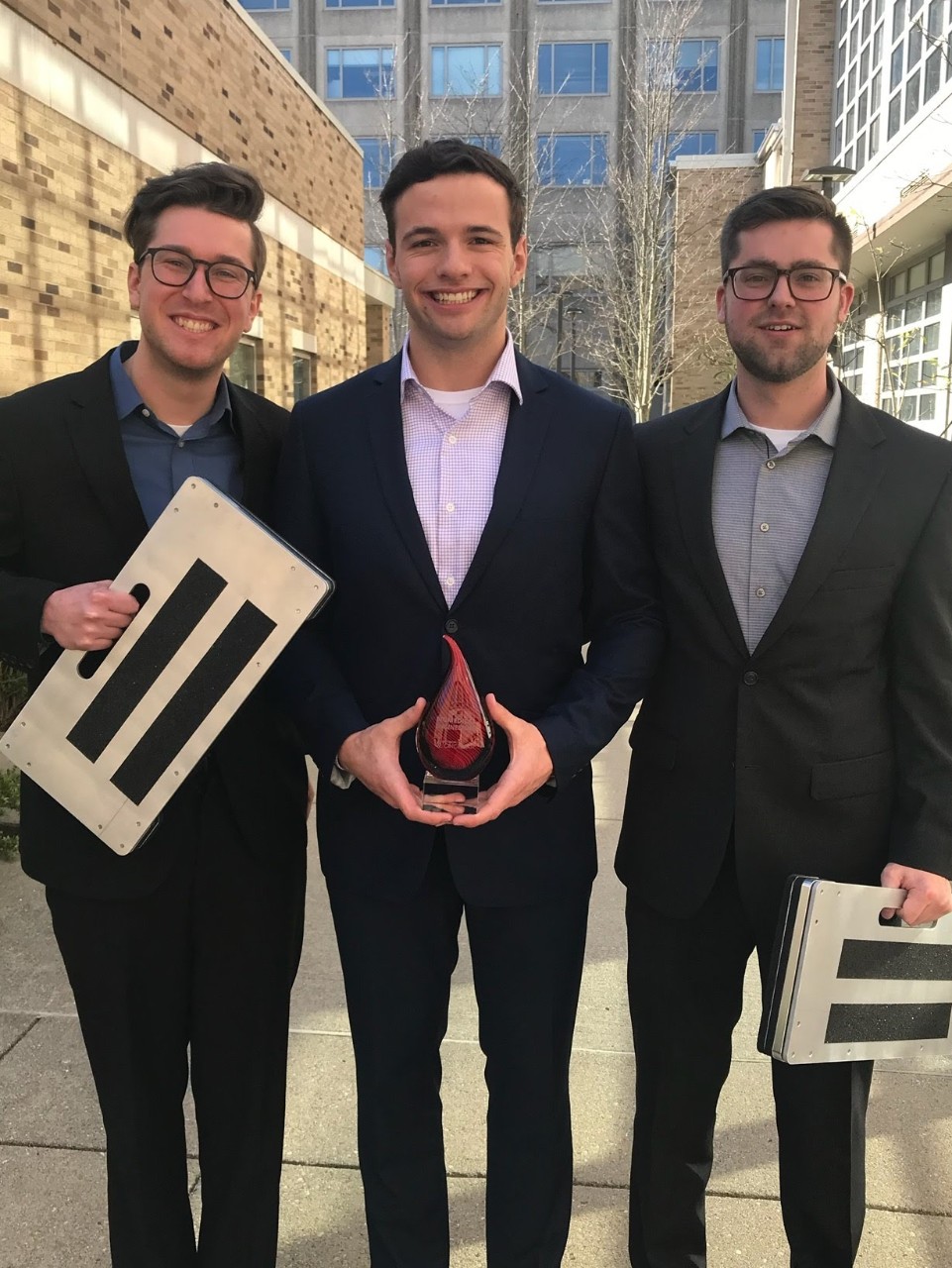 The first place team Tyler Antesberger, Shane Bender and Brad Walther.