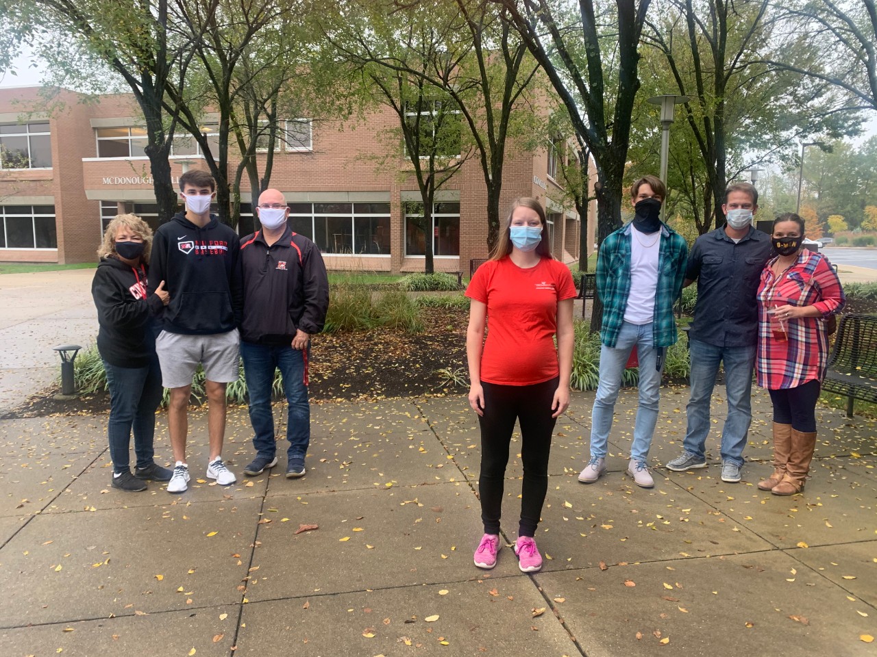 prospective students and families tour campus