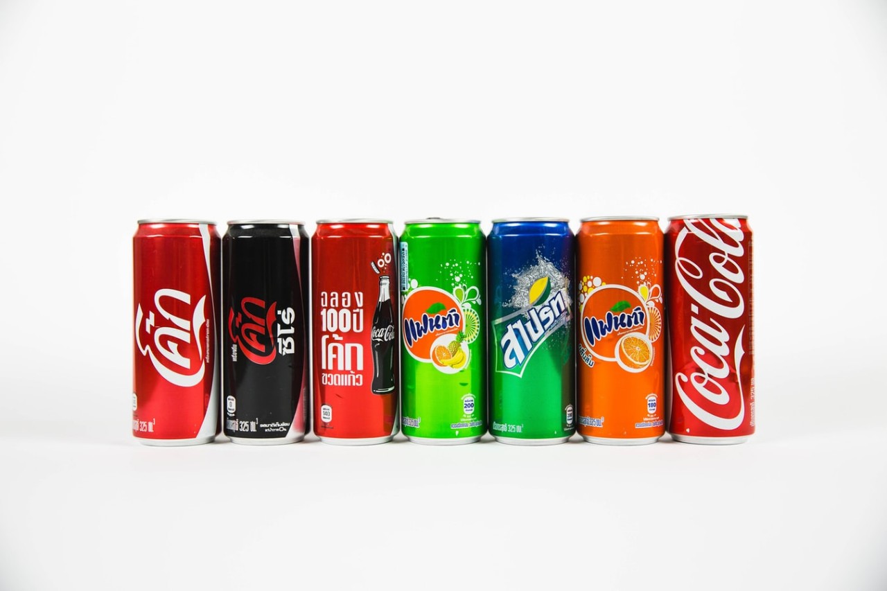 several soda cans
