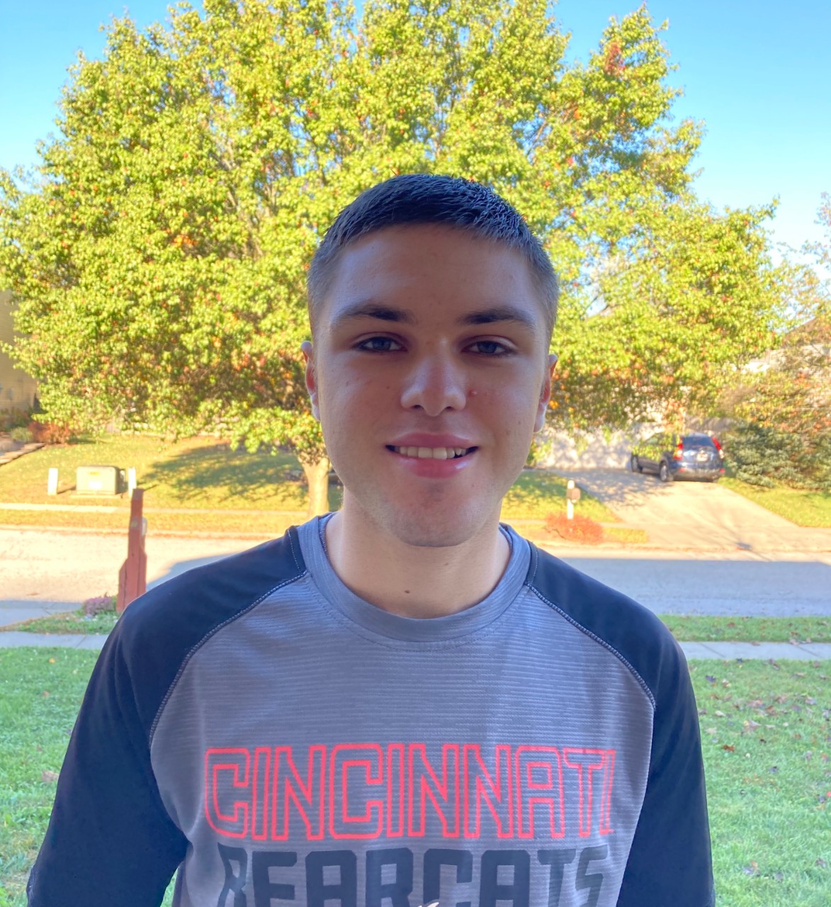 student smiling at camera