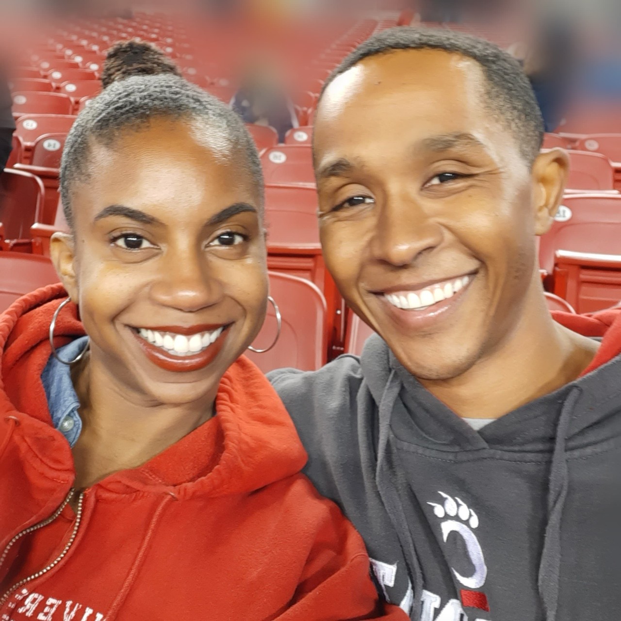 Victor and Stephani attend the UC vs. USF game in Tampa, Florida in November of 2020.