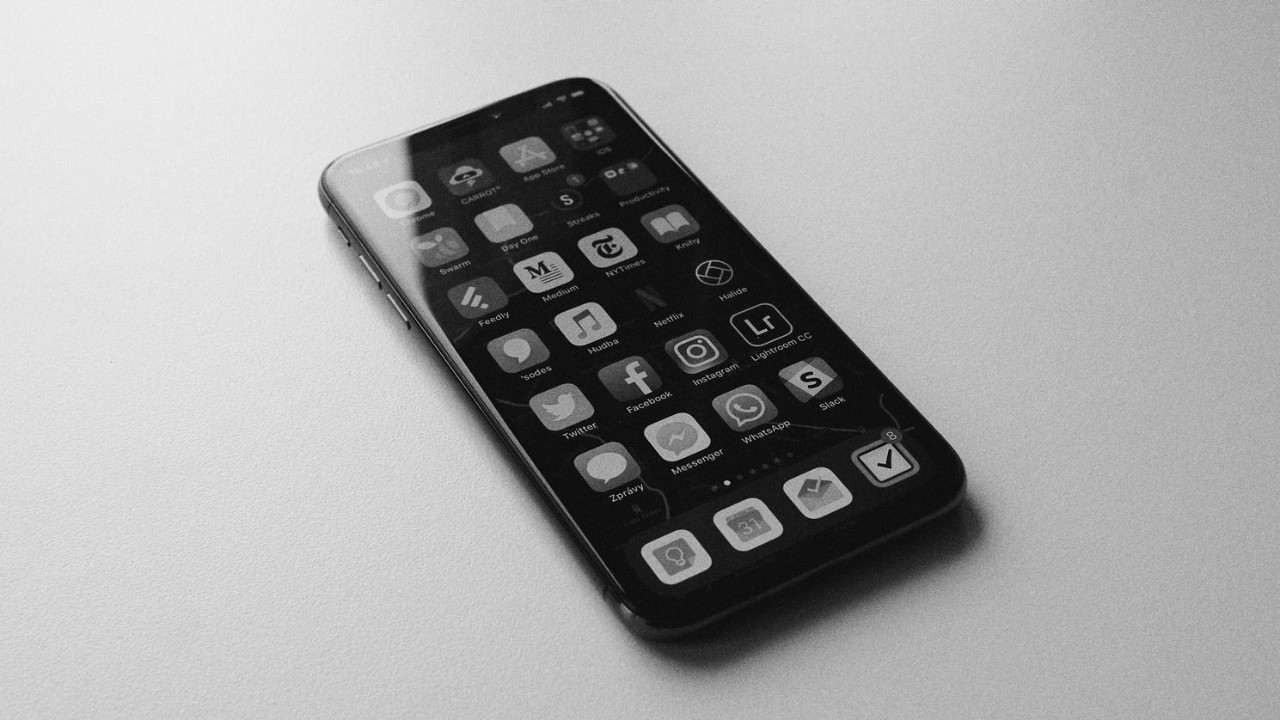 smartphone showing apps