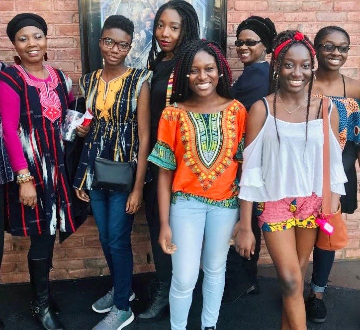 Querida Gyimah, center, poses with her family.