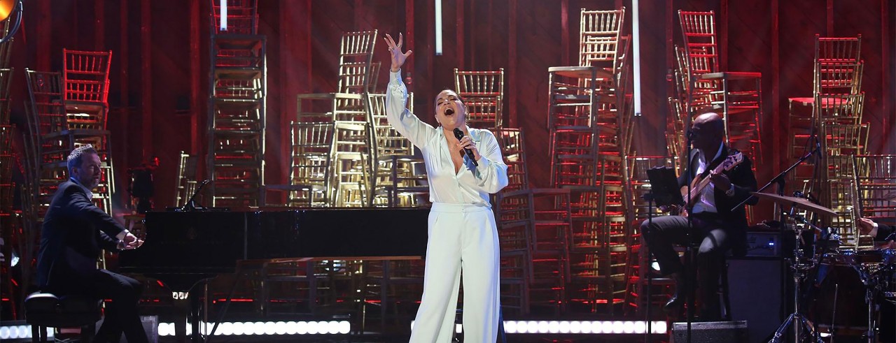 Shoshana Bean singing for PBS