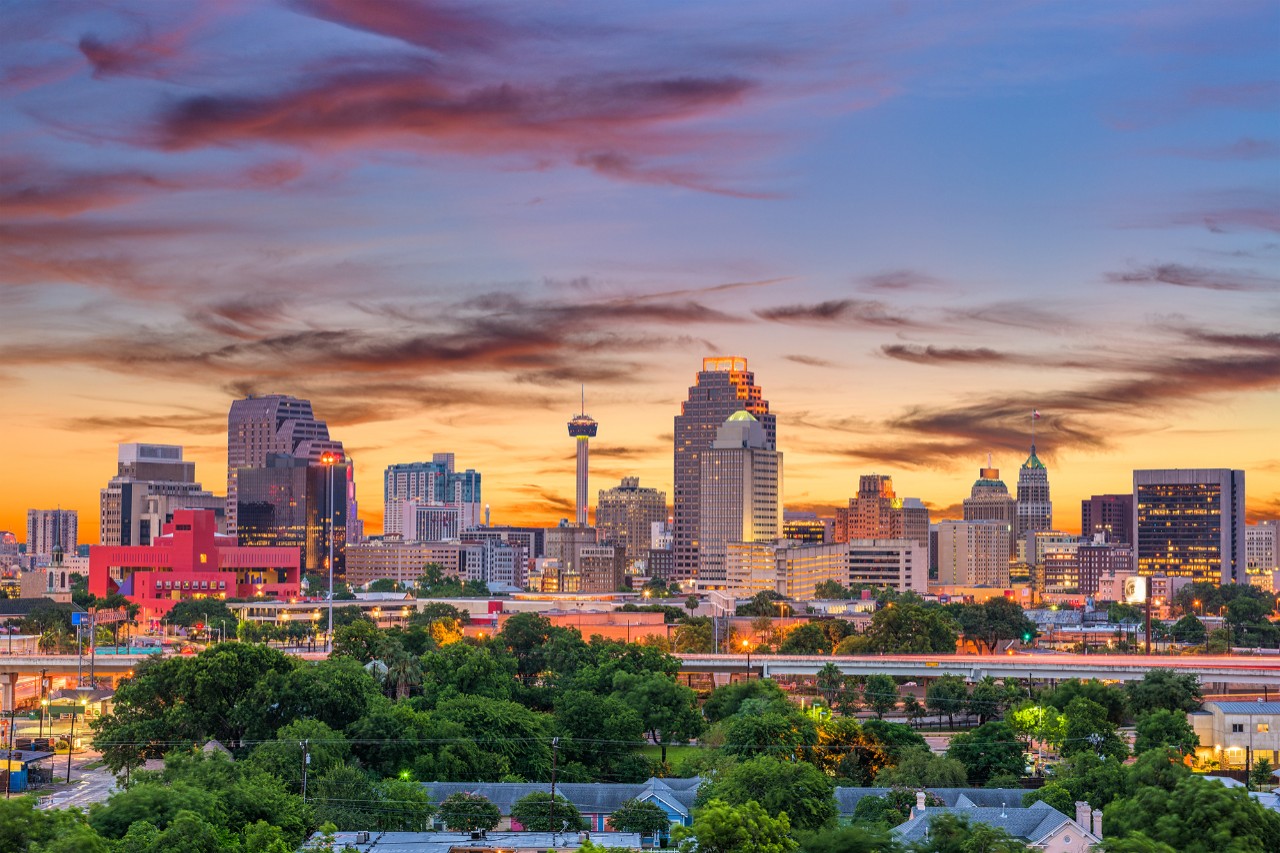 San Antonio skyline.