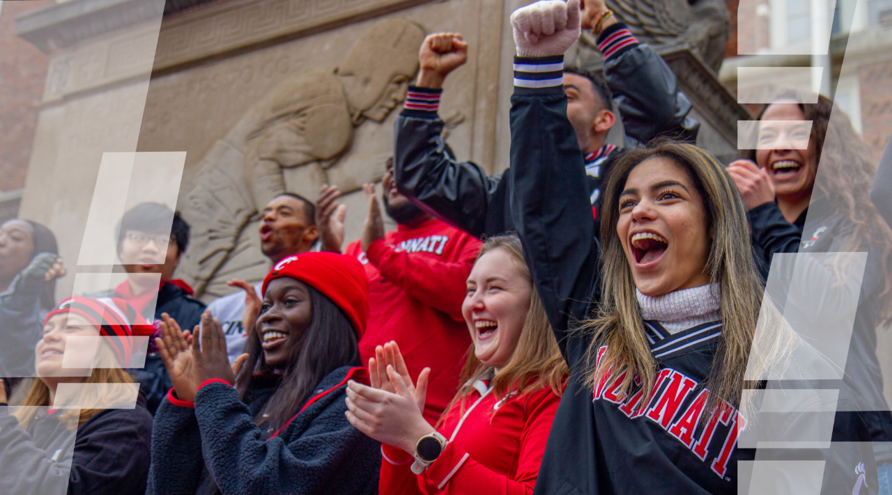 Students cheering