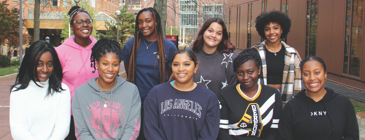 CURE fellows – Top Row (from left): Aaliyah Dodson, Roselyn Torkornoo, Caroline Kwiatkowski, Aylessa Carter; Bottom Row (from left): Sokhna Baro, Lauryn James, Rachel Oliver, Bridget Acquah, Naiah Mensah