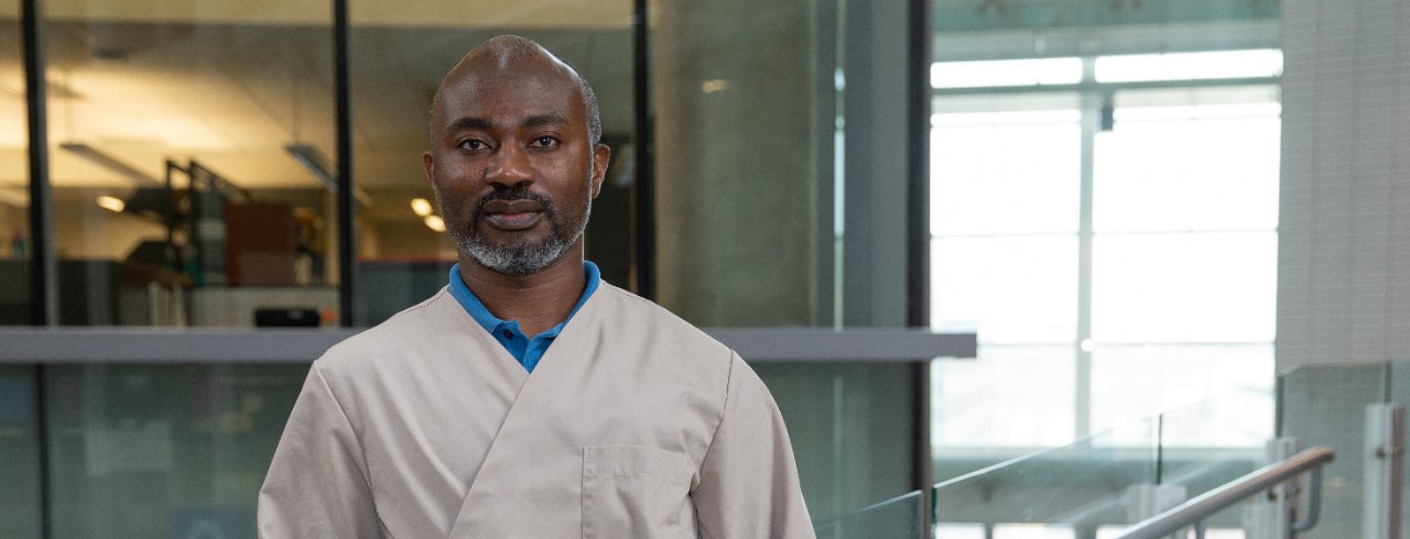 Dr. Hyacinth and his lab. Dr. Hyacinth researches the causes of health disparities between racial and ethnic groups in brain health.