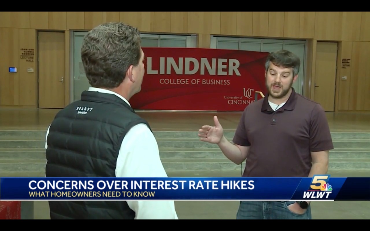 Michael Jones is interviewed for a television news story.