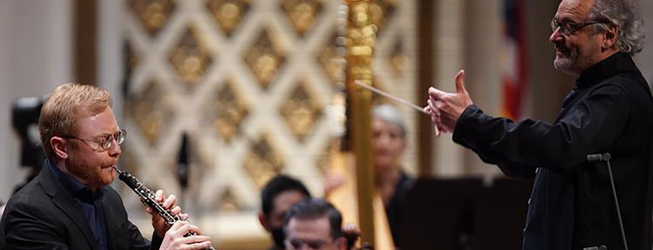 Dwight Parry performing on stage with the CSO.