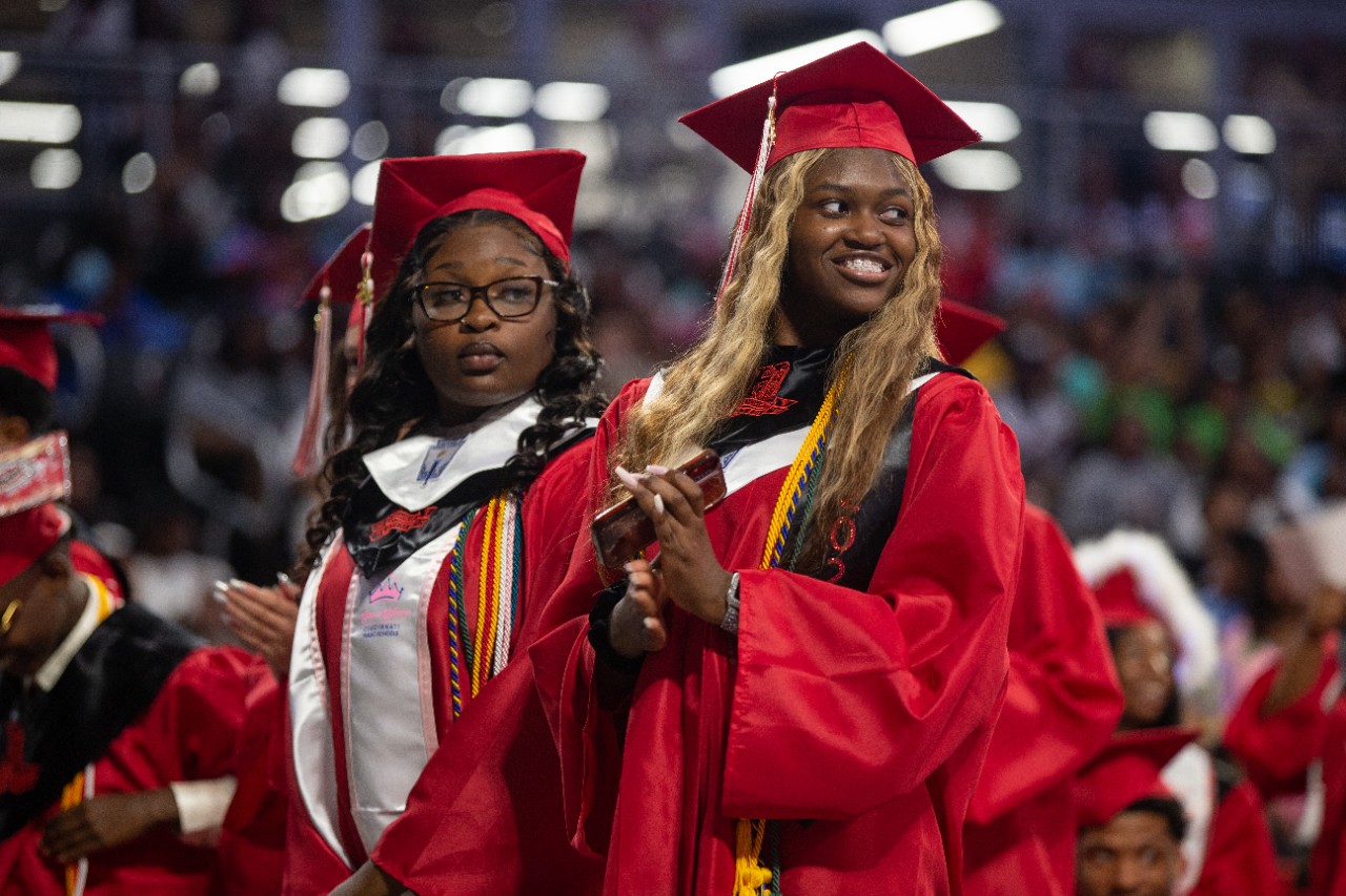 The 2022 Hughes STEM High School Graduation. Marian Spencer Scholar Benya Coleman is among the graduates.