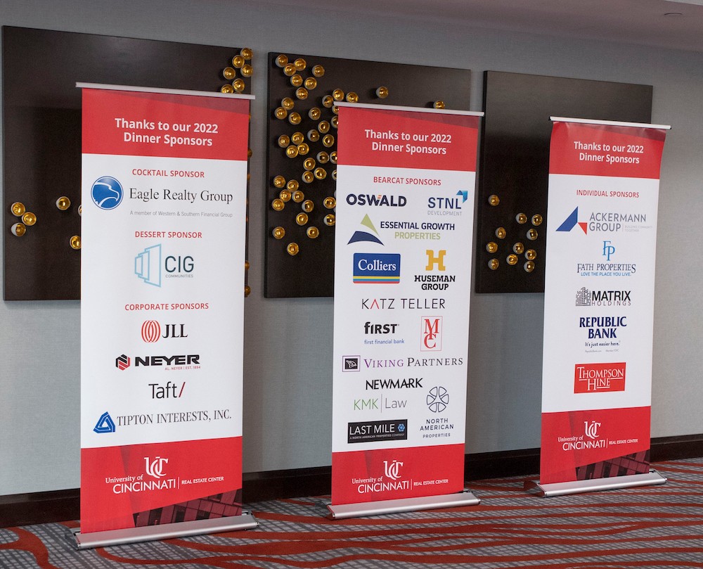 People enjoyed University of Cincinnati Real Estate Center 31st Annual Dinner Wednesday June 1, 2022 at Hyatt Regency Downtown, Cincinnati. Photo by Joseph Fuqua II