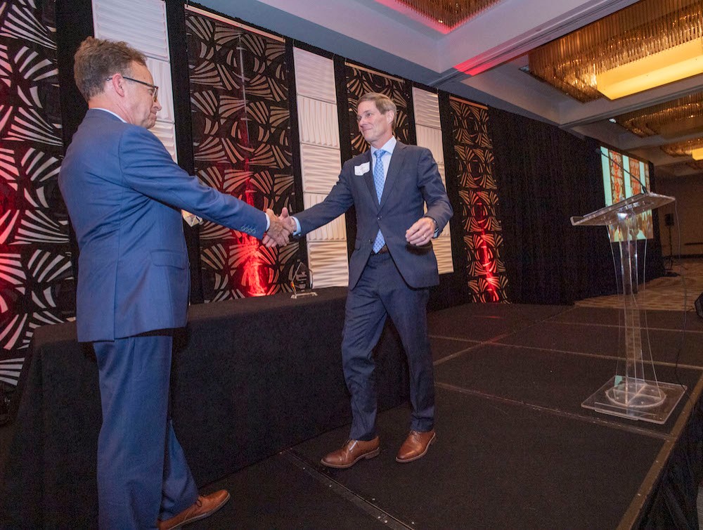 People enjoyed University of Cincinnati Real Estate Center 31st Annual Dinner Wednesday June 1, 2022 at Hyatt Regency Downtown, Cincinnati. Photo by Joseph Fuqua II