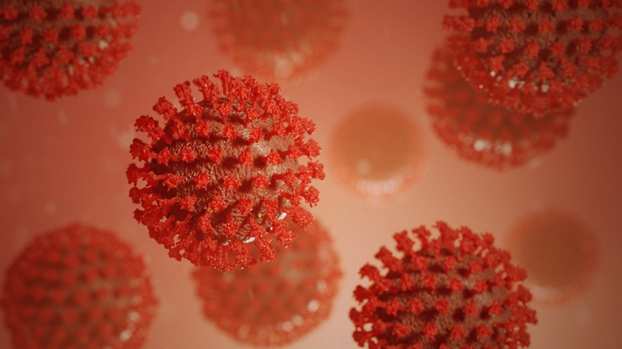 a depiction of a COVID-19 cell