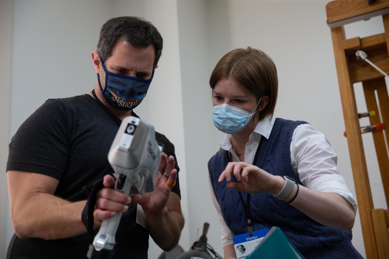 Experts in geology, chemistry and art history from UC's College of Arts and Sciences, A&S, and UC's College of Design, Architecture, Art, and Planning, DAAP, consulted with the Taft Museum to determine the authenticity of two paintings in its collection. Faculty included Pietro Strobbia, Daniel Sturmer and Christopher Platts and Aaron Cowan and UC postdoctoral researcher Lyndsay Kissell along with the museum's Ann Glasscock and Tamera Muente.