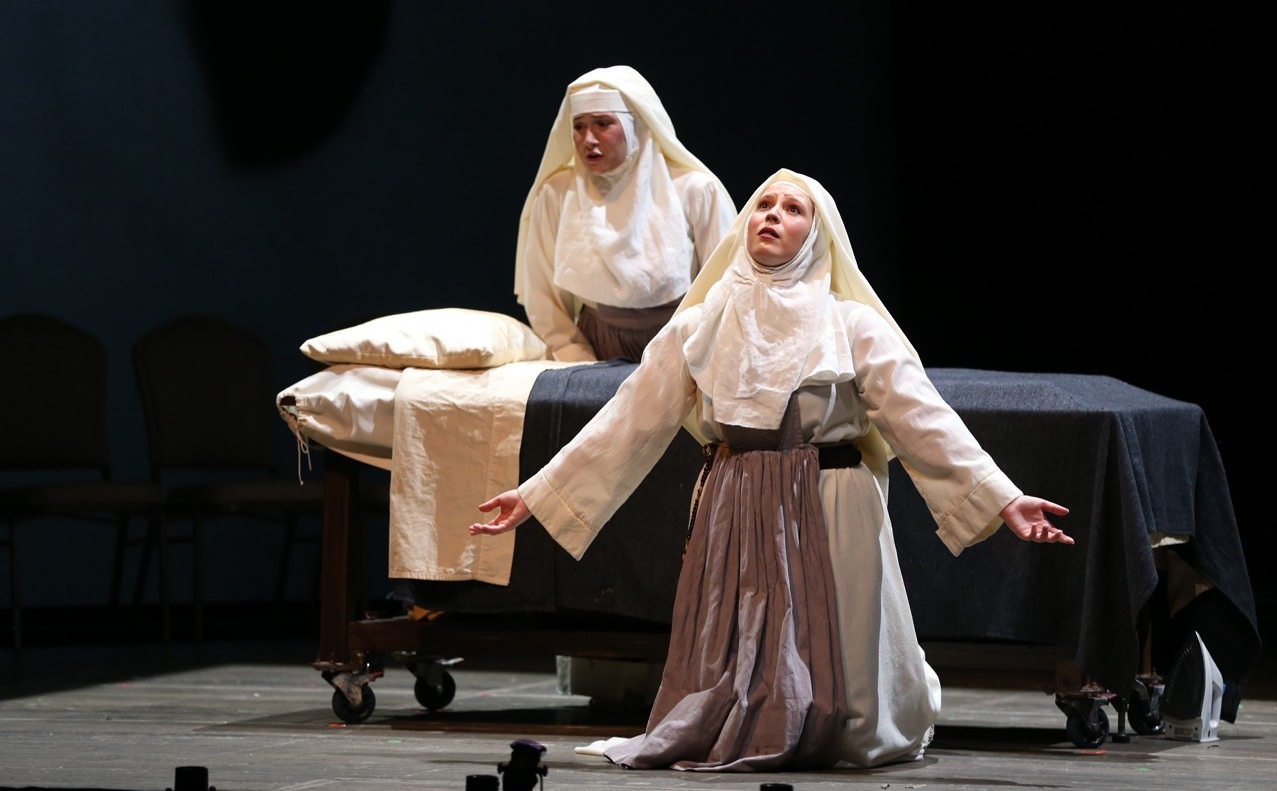 CCM students dressed as nuns perform in a dress rehearsal photo from CCM's Nov. 2022 production of "Dialogues of the Carmelites" Photo/Mark Lyons