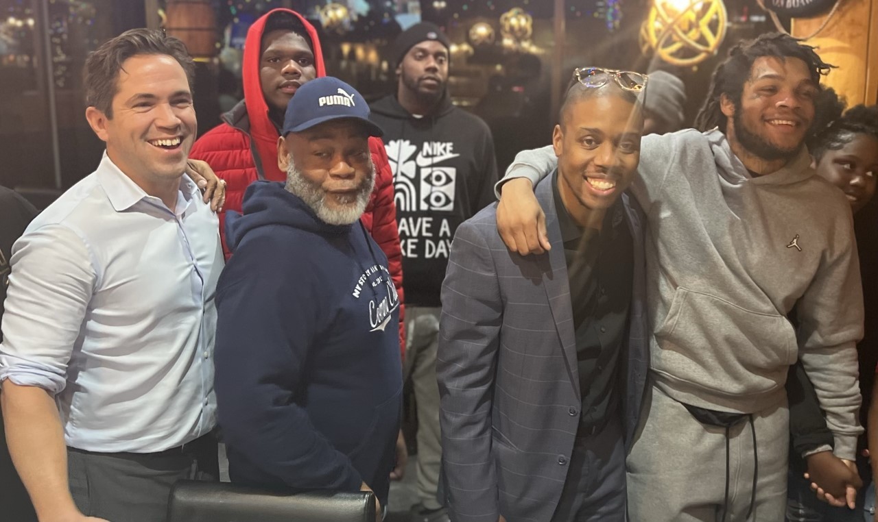 Brian Howe, exoneree Charles Jackson (exoneree), Kyle Stoner (Stark County prosecutor), and Aaron Culbertson