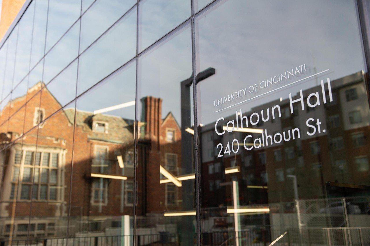 The grand reopening and ribbon cutting ceremony of newly renovated Calhoun Residence Hall.