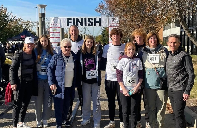 Shane and Jeff Rieder with family at Walk Ahead for a Brain Tumor