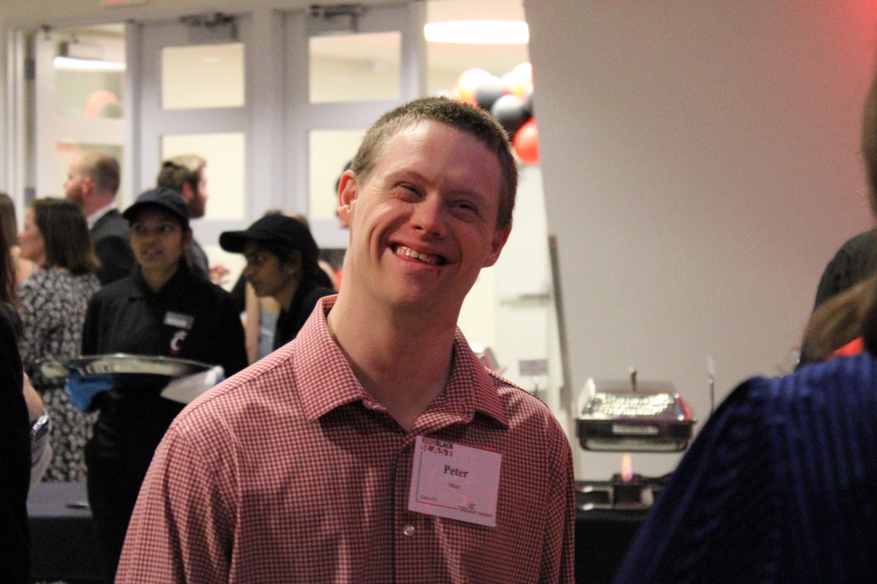 TAP alumnus Peter Merz smiles during the 2023 Red and Black Blast 