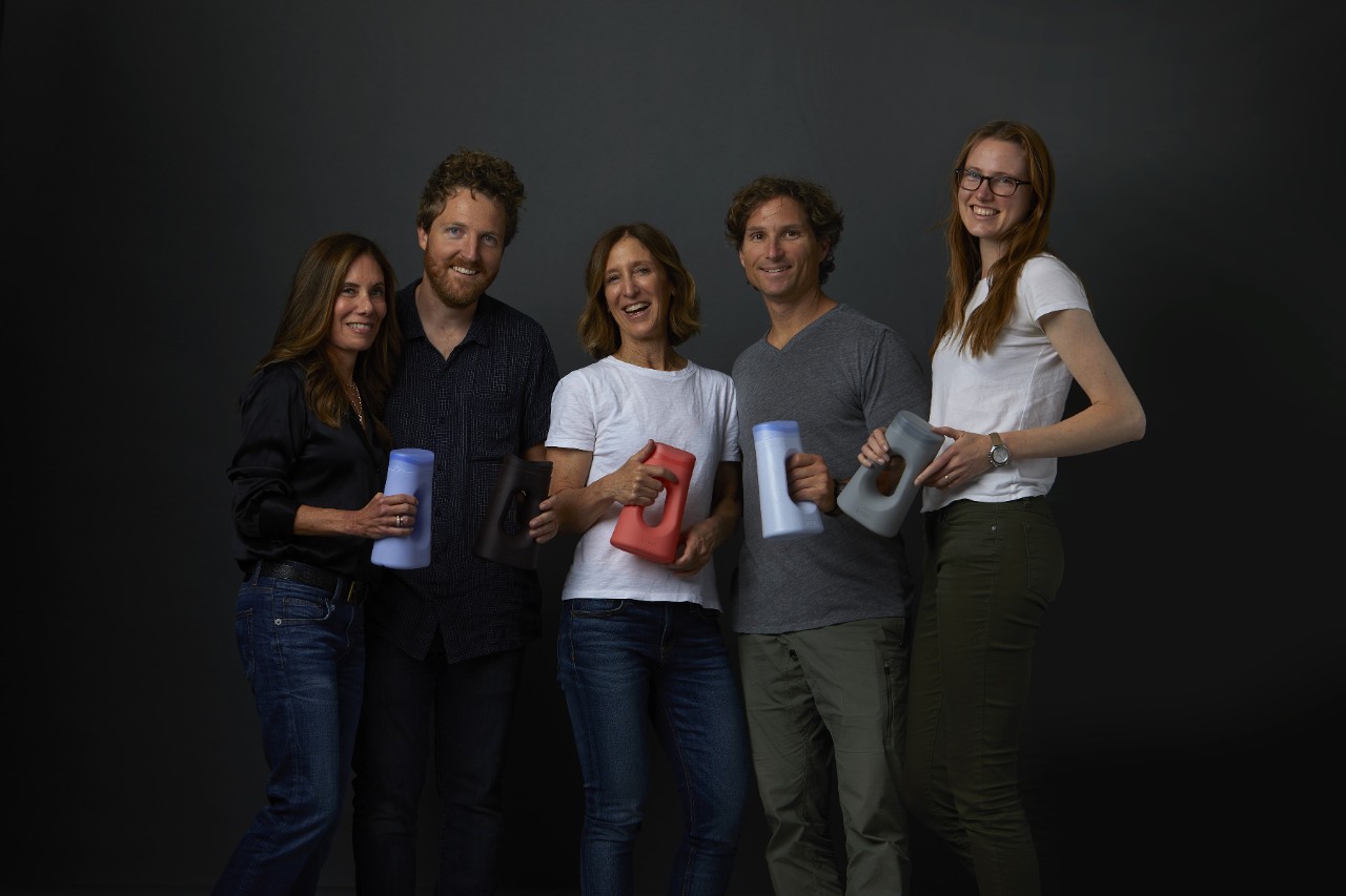 UC alum Elisabeth Kooi, far right, is shown with colleagues at Herbst Produkt.