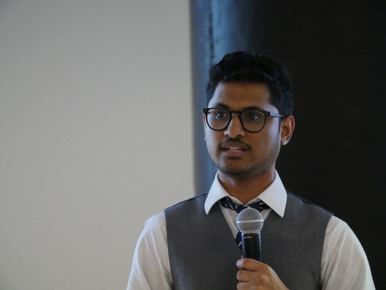 Bharadwaj “Ben” Dogga presentation during Venture Lab graduation 