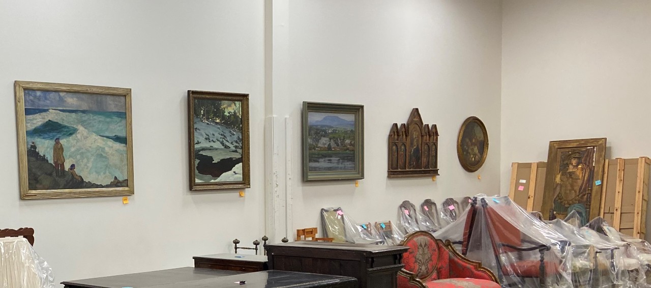 The UC art collection includes paintings, sculptures  and furnishings  