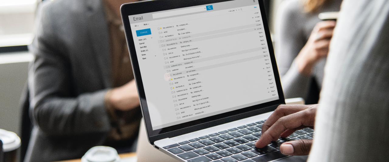 Person Types on a Laptop