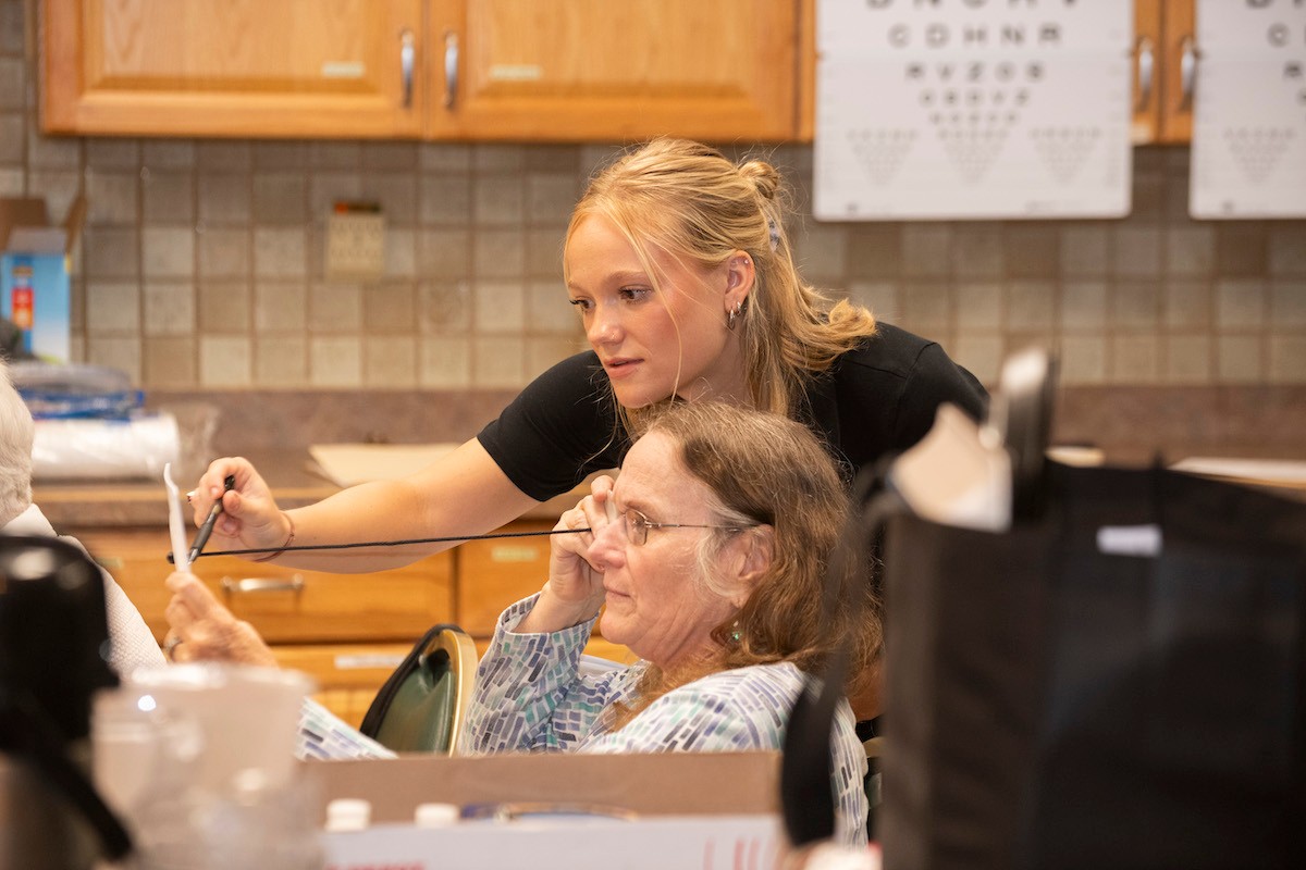 University of Cincinnati Mater of Occupational Therapy students conducting screening and educational activities with community-dwelling/ seniors at Green Township Senior Center Thursday July 20, 2023 in Green Township.  Photos by Joseph Fuqua II