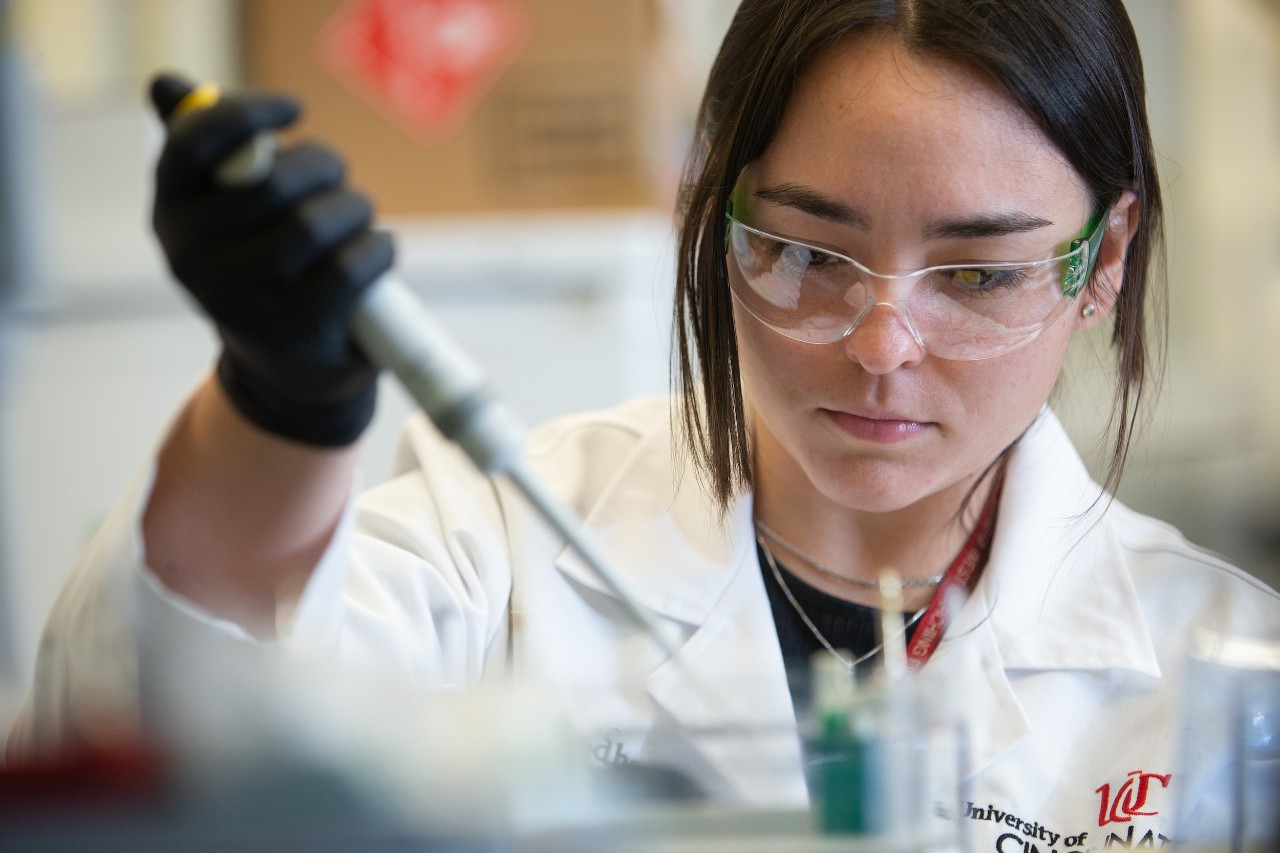 Andrew M. Waters, PhD (Assistant Professor, MED-Surgery-Oncology) in his lab with colleagues and research assistant (Grace Goodhart).