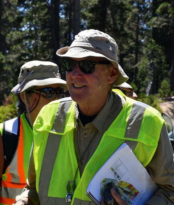 Craig Dietsch wears a safety vest on a field trip.