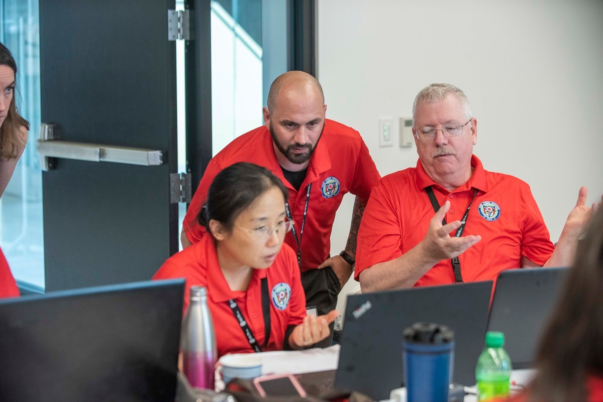 University of Cincinnati president Dr. Neville G. Pinto spoken and enjoyed the Distinguished Visitors Day for the OCRI and OhCR Pilot Cybersecurity Exercise on Friday July 15, 2022. Photos by Joseph Fuqua II