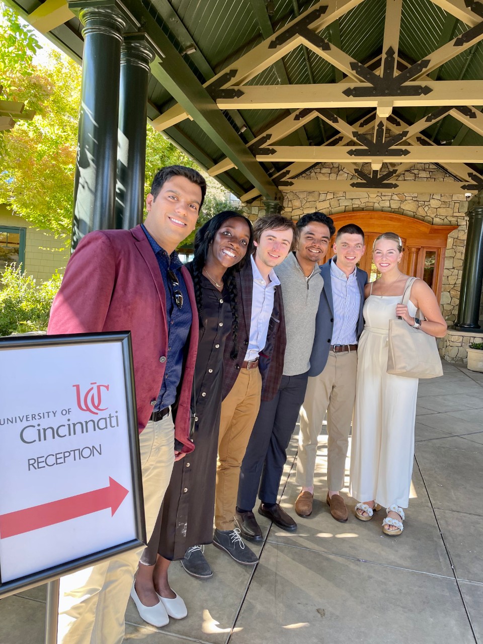 NIS group entering welcome reception during California trip.