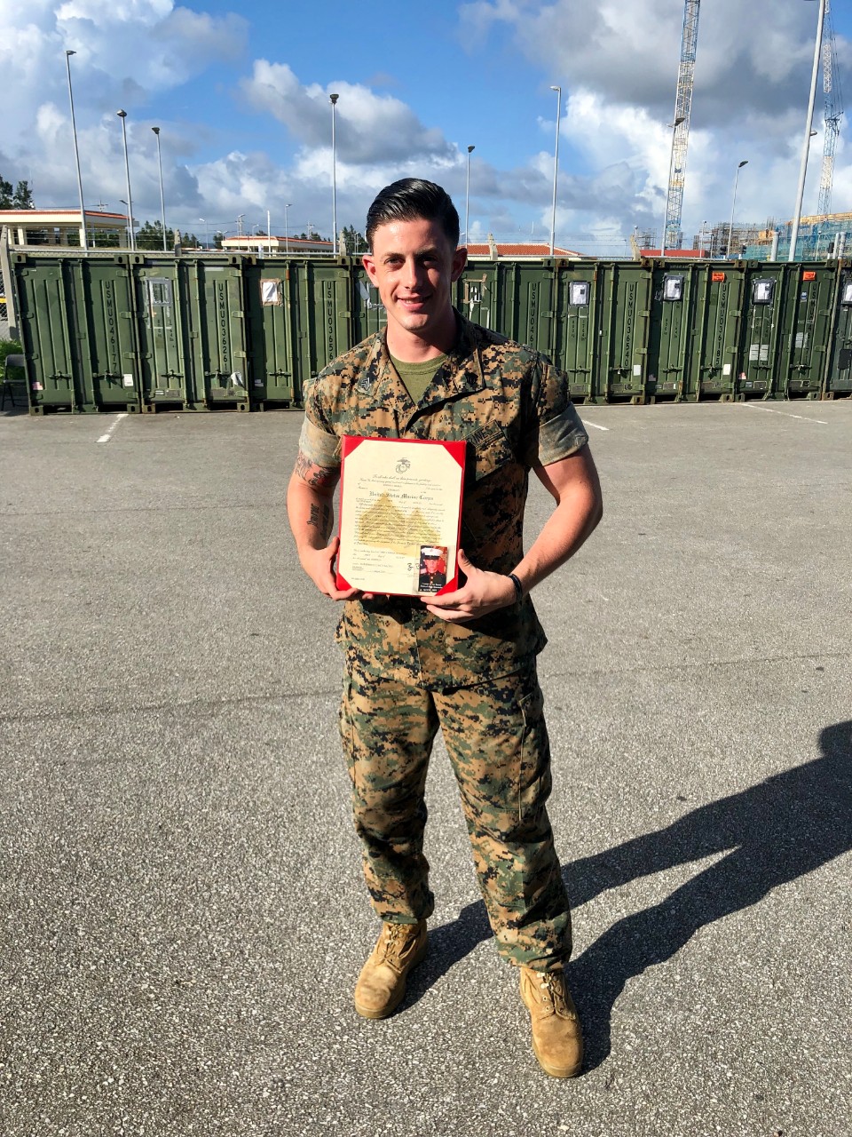 Garro was promoted to the rank of Captain while serving in the Marine Corps. 