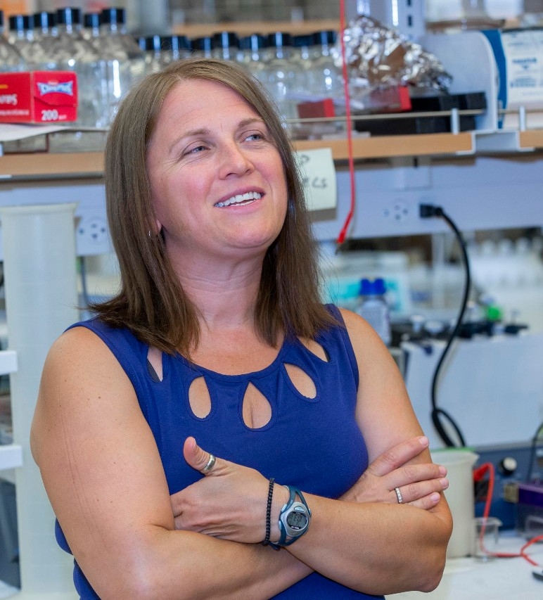 Assistant professor Lucinda P. Lawson spoke about their research at Rieveschl Hall. UC/Joseph Fuqua II