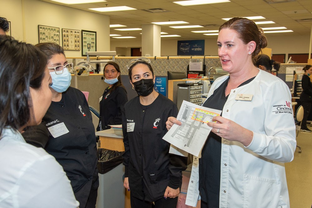 Dental Hygiene faculty and staff prepare to treat patients