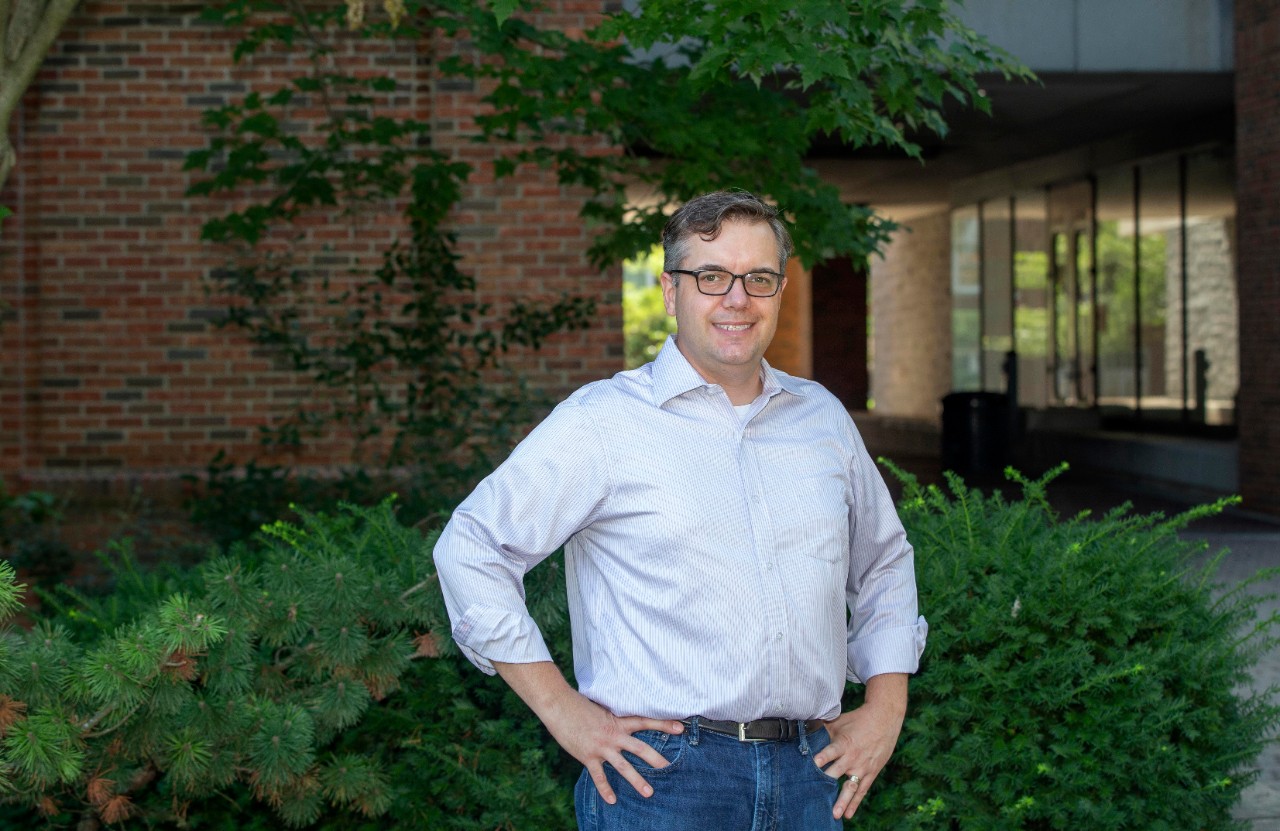 Andrew “Andy” Czaja, Geology Assistant Professor shown here in his office, lab and outside GEO-PHYS building Monday July 27, 2020. UC/ Joseph Fuqua II