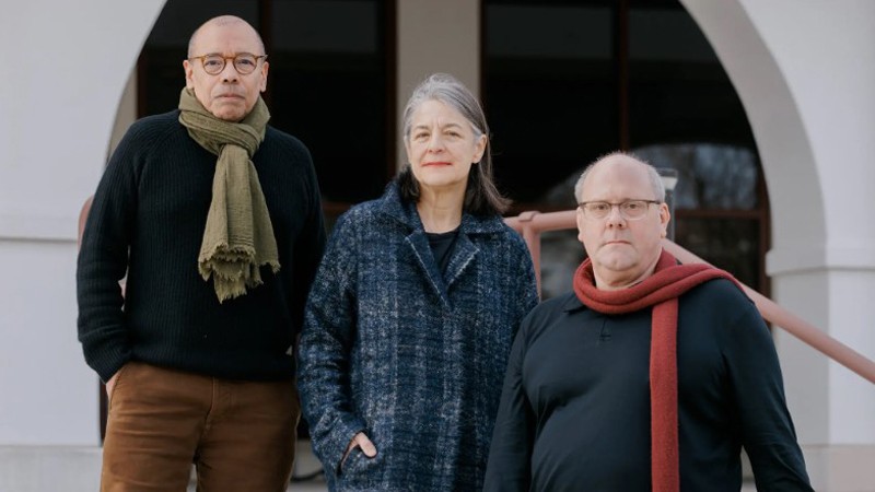 The creators of “Blind Injustice,” from left: Scott Davenport Richards, Robin Guarino and David Cote. Photo/Jeenah Moon for The New York Times.