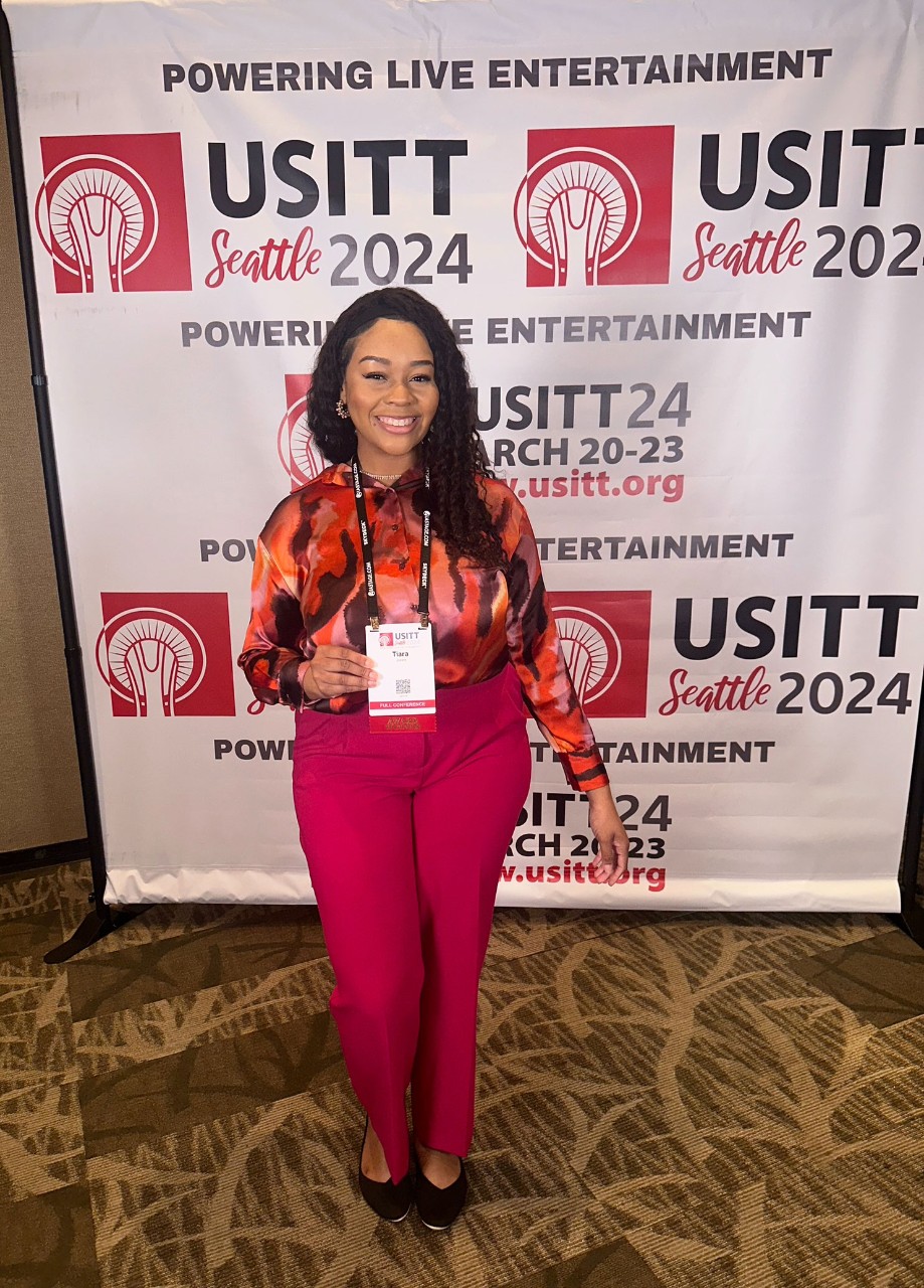 Tiara Jones at the USITT conference. Photo/Provided