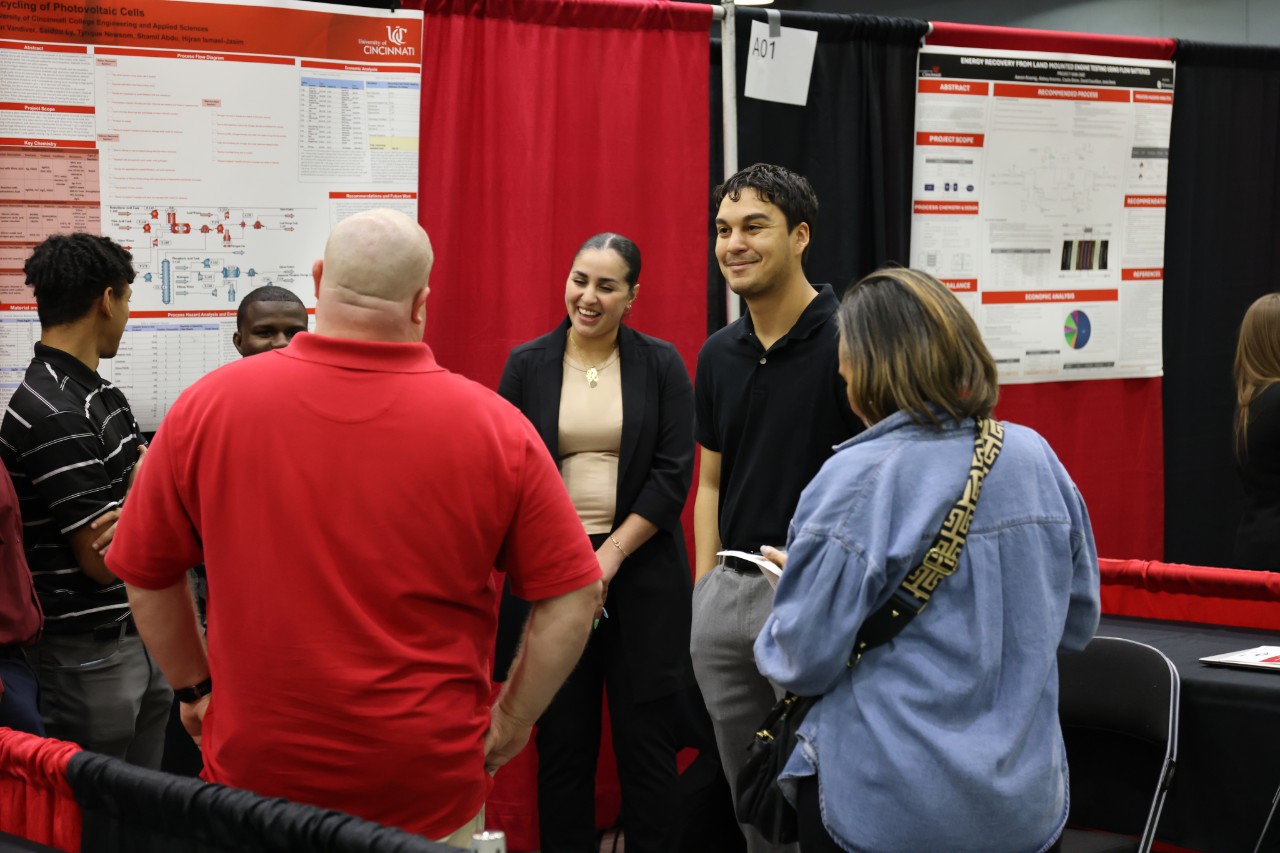 Students share their project with expo-goers