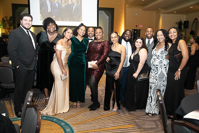 Group photo of UC Law students gathering at the BLAC Scholarship Award ceremony