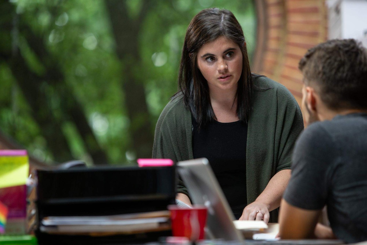 OIP interns discuss a case