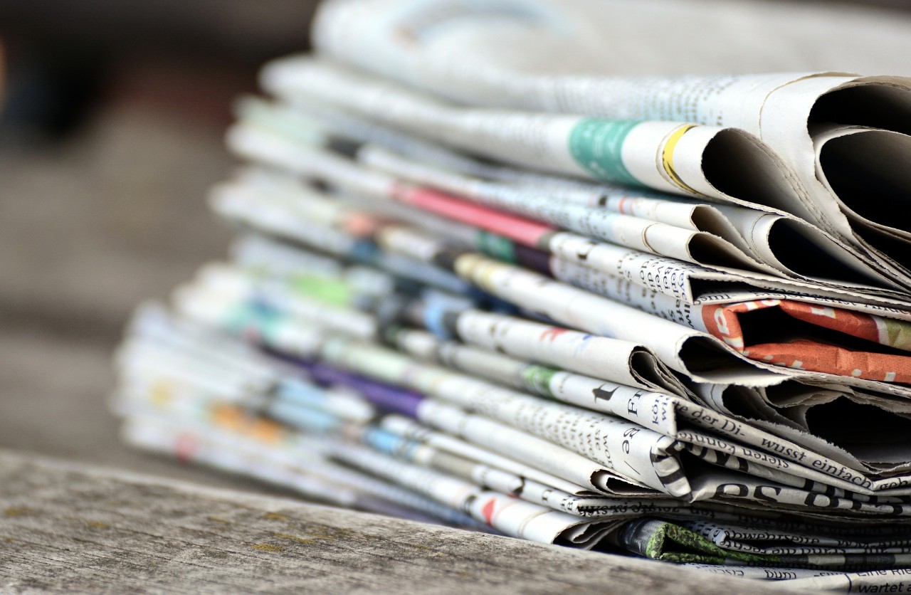 Stack of newspapers