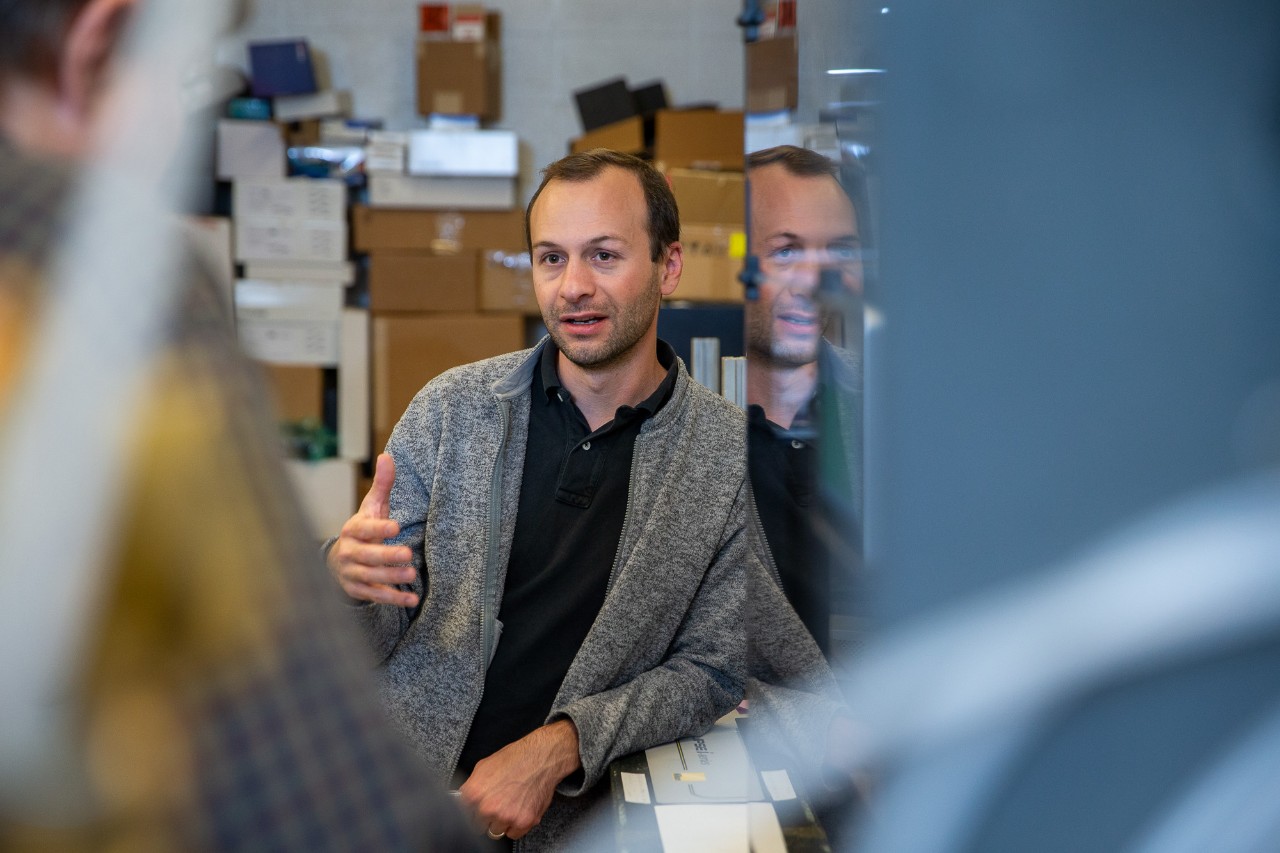 UC Assistant Professor Pietro Strobbia has a new robotic system in his lab that automates the preparation of fluidic sensors. They call it Steven 2.0 after UC doctoral student Steven Quarin who previously had the tedious task of preparing the sensors by hand.